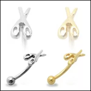 Mini Scissors Eyebrow Ring