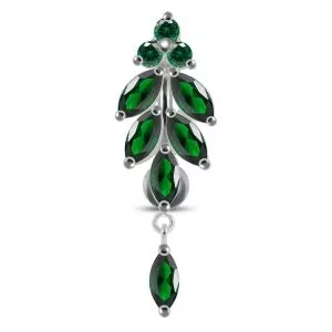 Dangling Jeweled Navel Ring