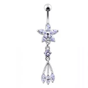 Fancy Jeweled Moving Navel Ring