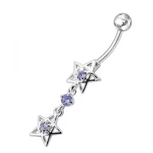 Jeweled Tribal Star Navel Belly Ring