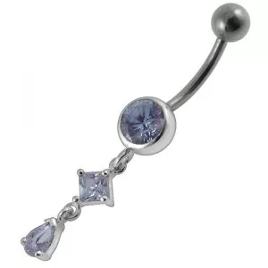 Moving Fashionably Jeweled Belly Ring