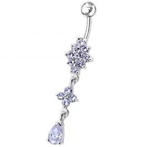 Charming Look Dangling Belly Moving Ring