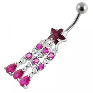 Chandelier Star Dangling Belly Ring