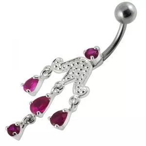 Chandelier Dangling Surgical Grade Steel Banana bar Belly Ring