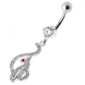 Baby Phat Dangling Jeweled Belly Ring