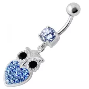 Jeweled Owl Belly Ring