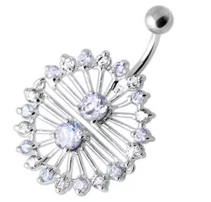 Multi Jeweled Splitted Dangling Belly Banana