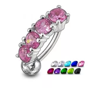 Fancy Jewelled Non-Moving Reverse Belly Ring