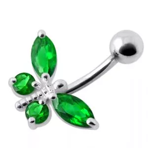 Dragonfly Silver Belly Ring