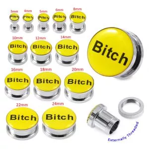 SS Screw Fit Logo Ear Tunnel