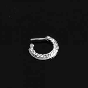 Wreath of Sparkle CZ's Septum Clicker Piercing