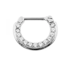 Wreath of Sparkle CZ's Septum Clicker Piercing