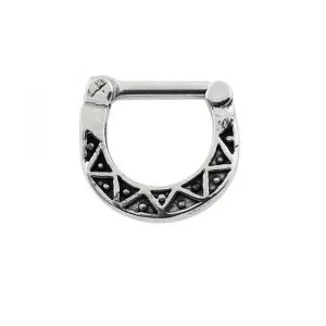 Tribal Dots Oxidized Septum Clicker Piercing