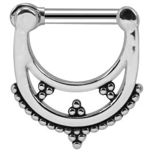 Tribal Dots Paved Septum Clicker Piercing