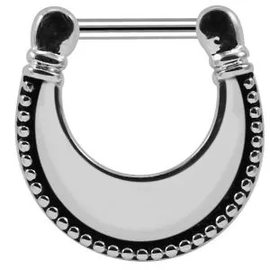 Plain Dotted Jeweled Septum Clicker Piercing