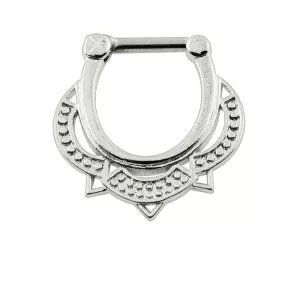 Tribal Dotted Pattern Septum Clicker