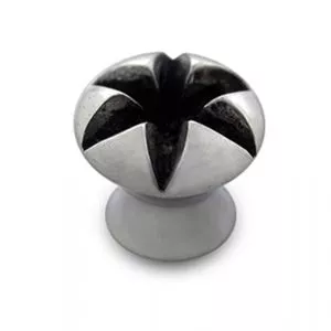 Steel Ear Plug with Flower Crater