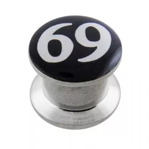 SS Internal Screw Fit With #69 Logo Ear Tunnel