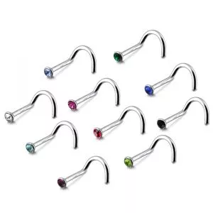 SS Jeweled Bent Nose Screw