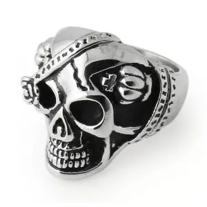 Skull with Crown finger ring