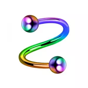 G23 Grade Anodised Titanium Twister Barbell