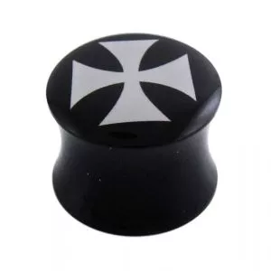 Double Flared Irish Cross Logo Ear Plug