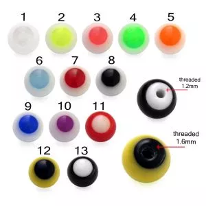 UV Fancy Animal Eye Acrylic Balls