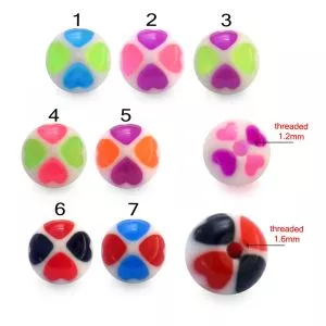 UV Flower Heart Balls