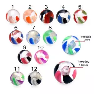 UV Fancy Marble Balls Flower Hand Print