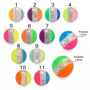 Fancy Multiple Colors Round Ball Charms Acrylic Loose Beads