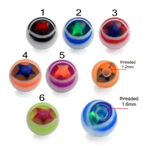 UV Fancy Mix Shade And Color Piercing Balls