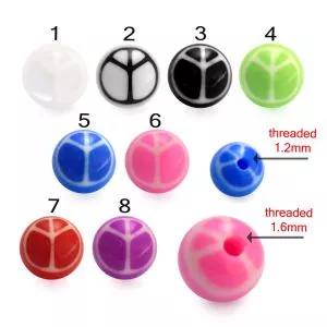 Mixed Color UV Fancy Ball Bead Lip Chin Fancy Balls