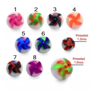 Windmill Color Painted Fancy UV Balls