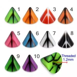 UV Fancy Colorful Peace Sign Cone Accessories