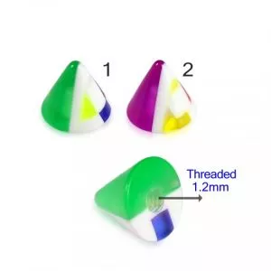 UV Fancy Colorful Oneside Checker Cone Accessories