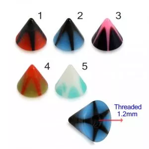 UV Fancy Colorful Long Star Cone Accessories
