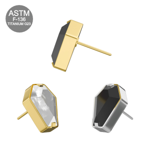 G23 Titanium Coffin Cut Threadless Pin Top