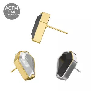 G23 Titanium Coffin Cut Threadless Pin Top