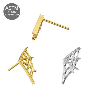 G23 Titanium Spiderweb Wing Threadless Pin Top