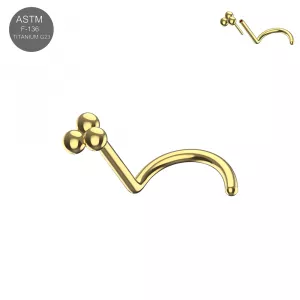G23 Titanium Triple Ball push fit Nose Screw Stud