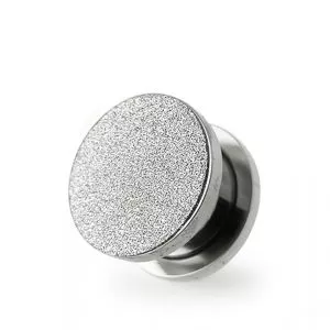 SS Glitter Screw Fit Flesh Tunnel