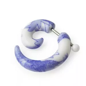 Fake UV Spiral Ear Tapers Pattern Cheater Strechers Flesh Plugs