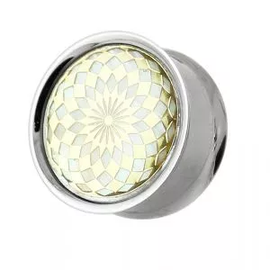 Gold Anodized Synthesis Steel Flesh Tunnel