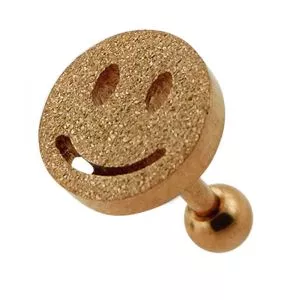 PVD Plated Glittering smiley Tragus Piercing