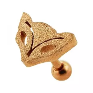 PVD Plated Glittering Fox Tragus Piercing