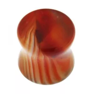 Colorful Synthetic Carnelian Stone Saddle Ear plug Gauges