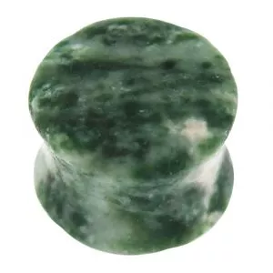 Colorful Synthetic Moss Agate Stone Saddle Ear plug Gauges