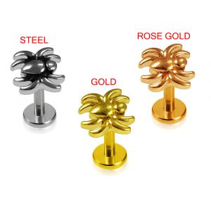 Surgical Steel Tiny Spider Cartilage Helix Tragus Piercing