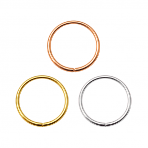 10K Gold Seamless Nose and Cartilage Hoop Ring