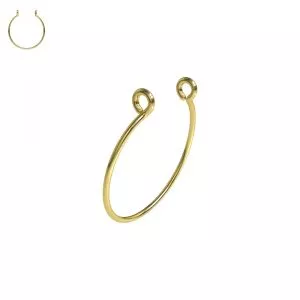 9K Yellow Gold Classic Hoop Non Piercing Cuff Jewelry